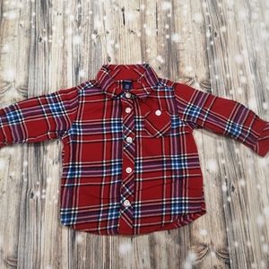 Old Navy Boys Long Sleeve Shirt; 6-12 Months